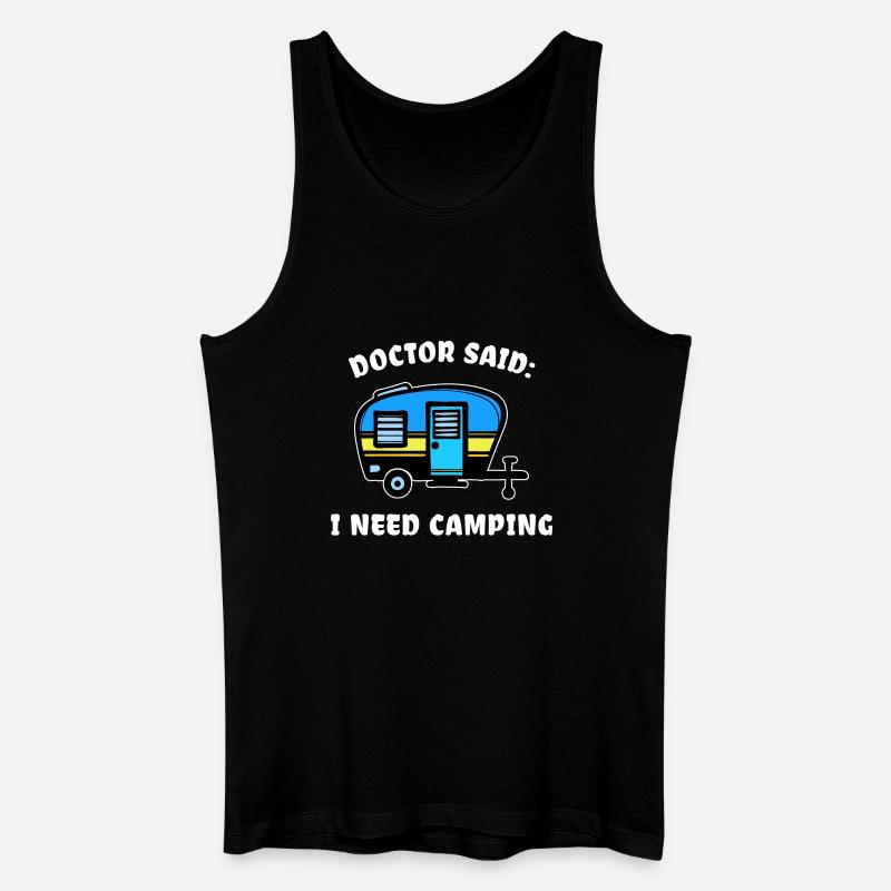Urlaub Statement Wohnwagen Camping Wanderer - Männer Bio Tank Top - Schwarz