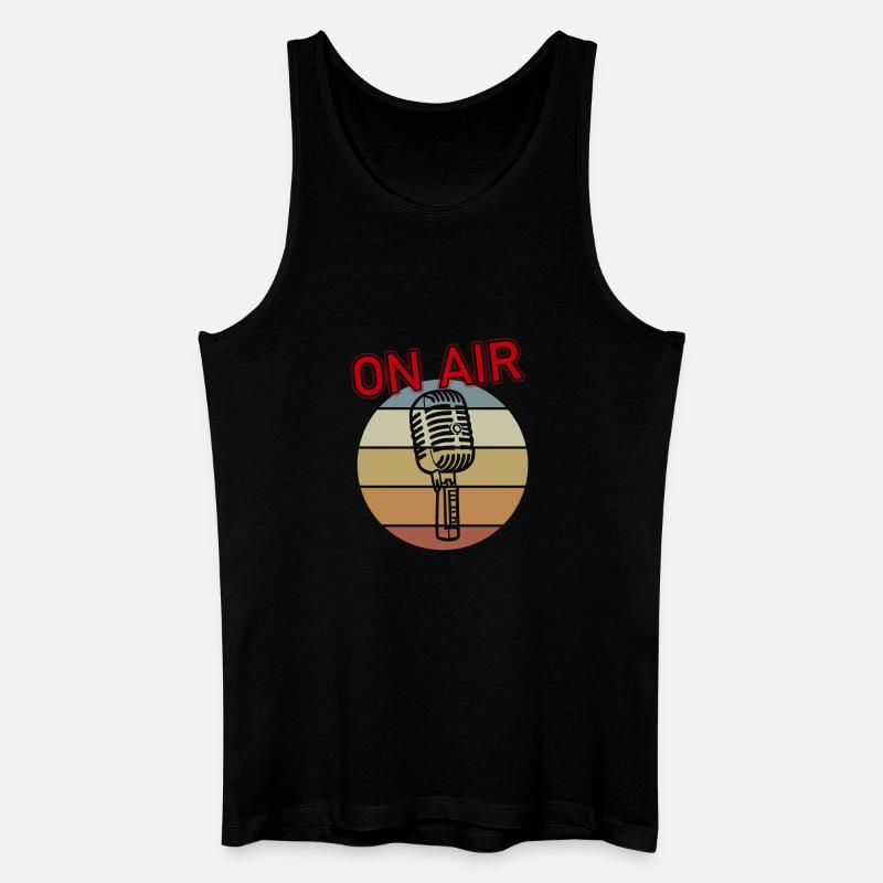 Microphone on air - Männer Bio Tank Top - Schwarz