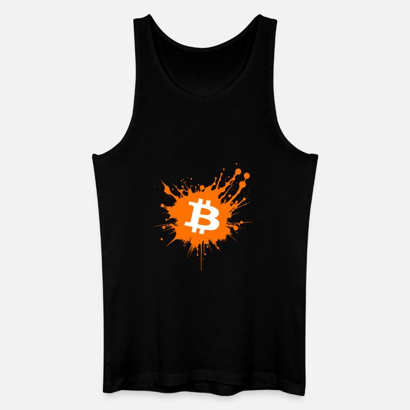 Bitcoin Crypto Cryptocurrency Splash - Männer Bio Tank Top - Schwarz