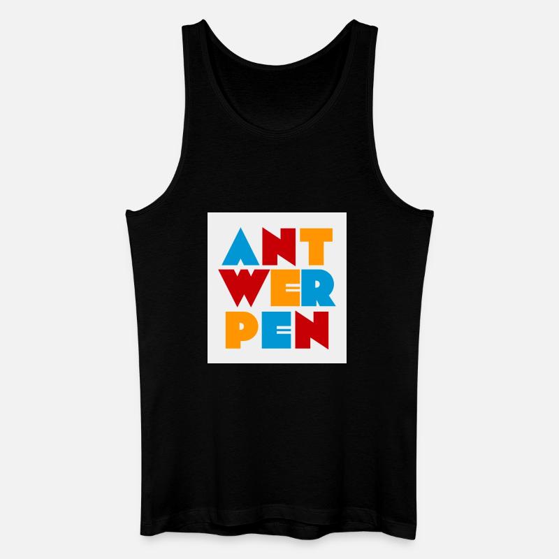 Antwerpen Belgien - Männer Bio Tank Top - Schwarz