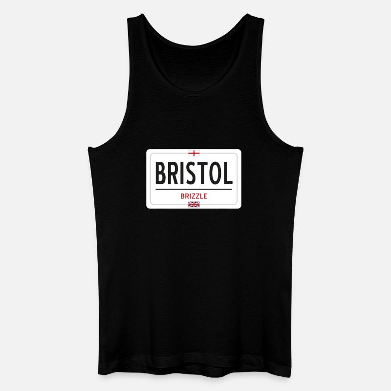 Ortsschild von Bristol - Männer Bio Tank Top - Schwarz