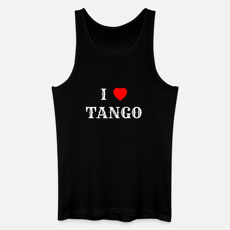 Ich liebe Tango - Männer Bio Tank Top - Schwarz