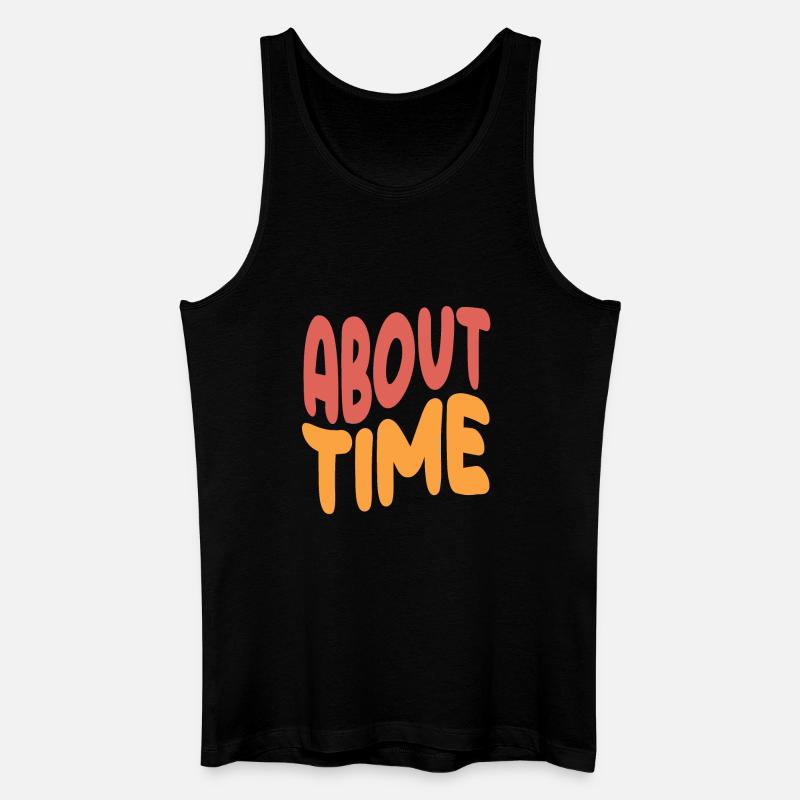 Ausdrucksstarkes Statement über die Zeit - Männer Bio Tank Top - Schwarz