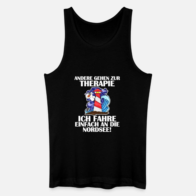 Nordsee Spruch - Männer Bio Tank Top - Schwarz