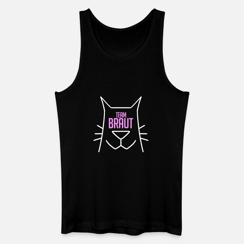 Team Bride Katze Motiv - Männer Bio Tank Top - Schwarz