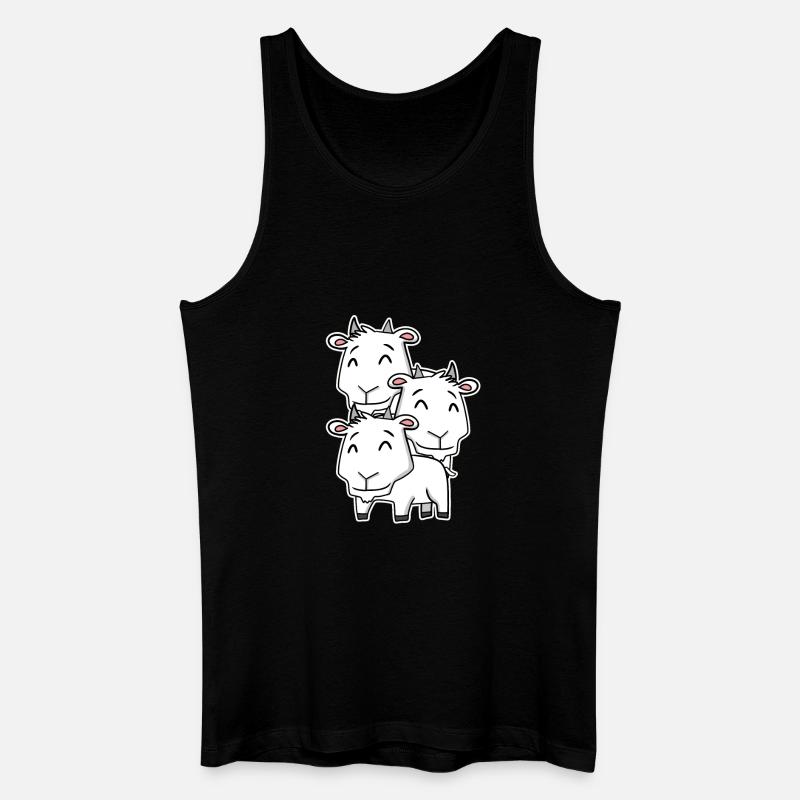 Ziege Motiv - Männer Bio Tank Top - Schwarz