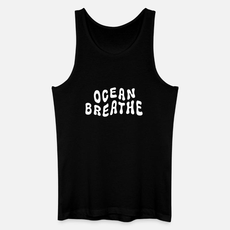 Meeresluft - Männer Bio Tank Top - Schwarz