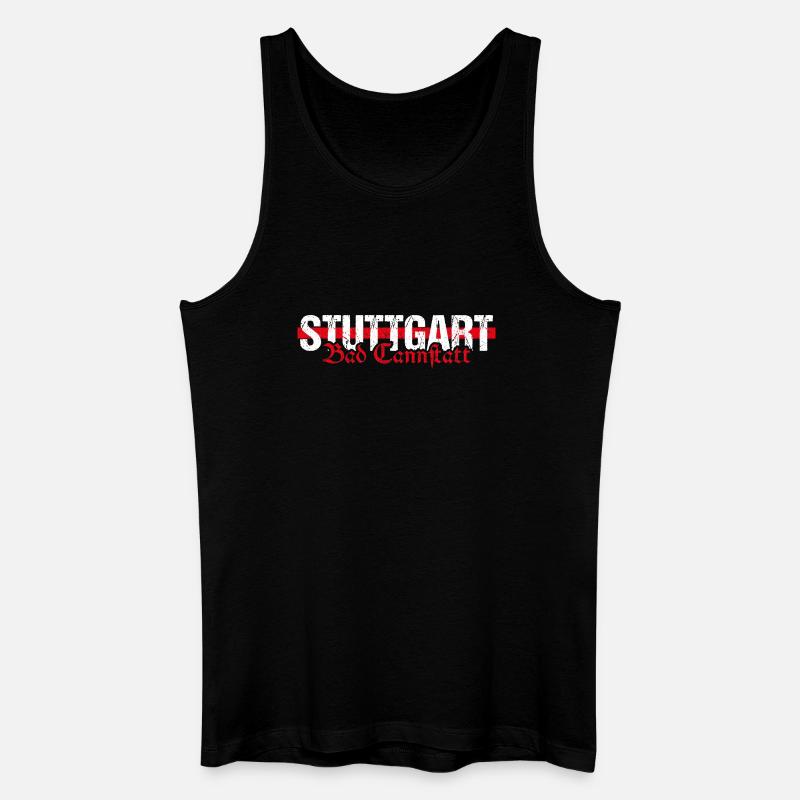 Stuttgart Bad Cannstatt altdeutsch - Männer Bio Tank Top - Schwarz