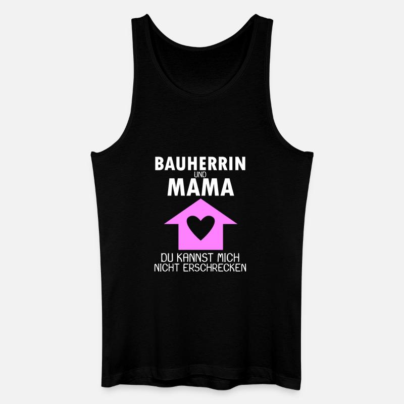 Bauherrin Mama Geschenk - Männer Bio Tank Top - Schwarz