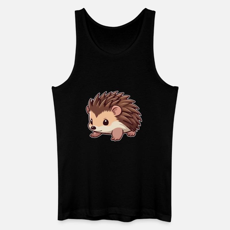 Niedlicher Igel Tier - Männer Bio Tank Top - Schwarz