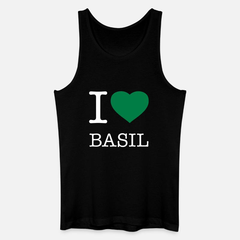J’AIME LE BASILIC Basilikum - Débardeur bio Homme - noir
