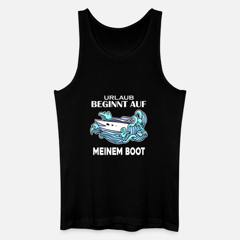 Boot - Männer Bio Tank Top - Schwarz