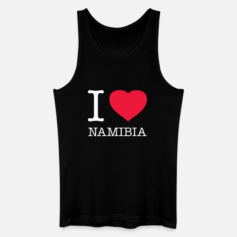I LOVE NAMIBIA - Männer Bio Tank Top - Schwarz