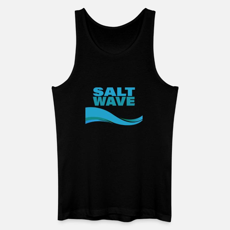 SALT WAVE - Männer Bio Tank Top - Schwarz