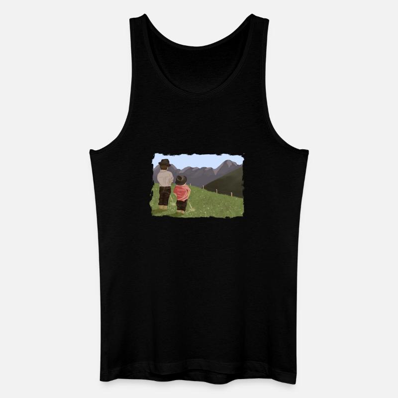 Biesler mit Aussicht - Männer Bio Tank Top - Schwarz