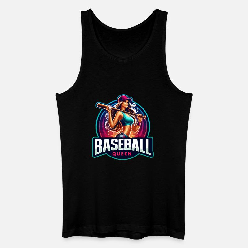 Conception d’athlète féminine Baseball Queen - Débardeur bio Homme - noir