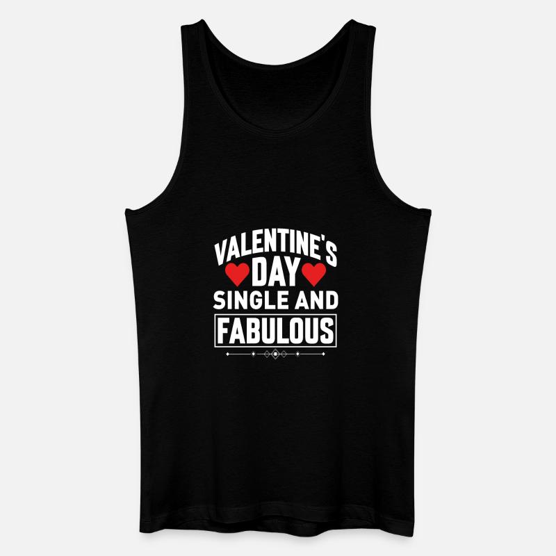 La Saint-Valentin célibataire et fabuleuse - Débardeur bio Homme - noir