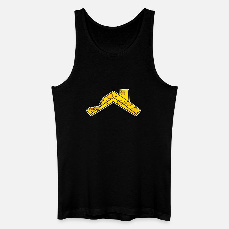 Haus Dach Käse - Männer Bio Tank Top - Schwarz