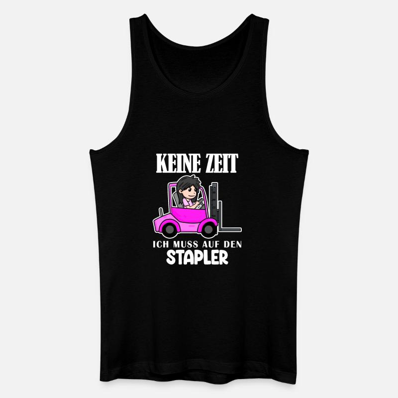 Stapler Gabelstapler Lager Logistik Damen - Männer Bio Tank Top - Schwarz