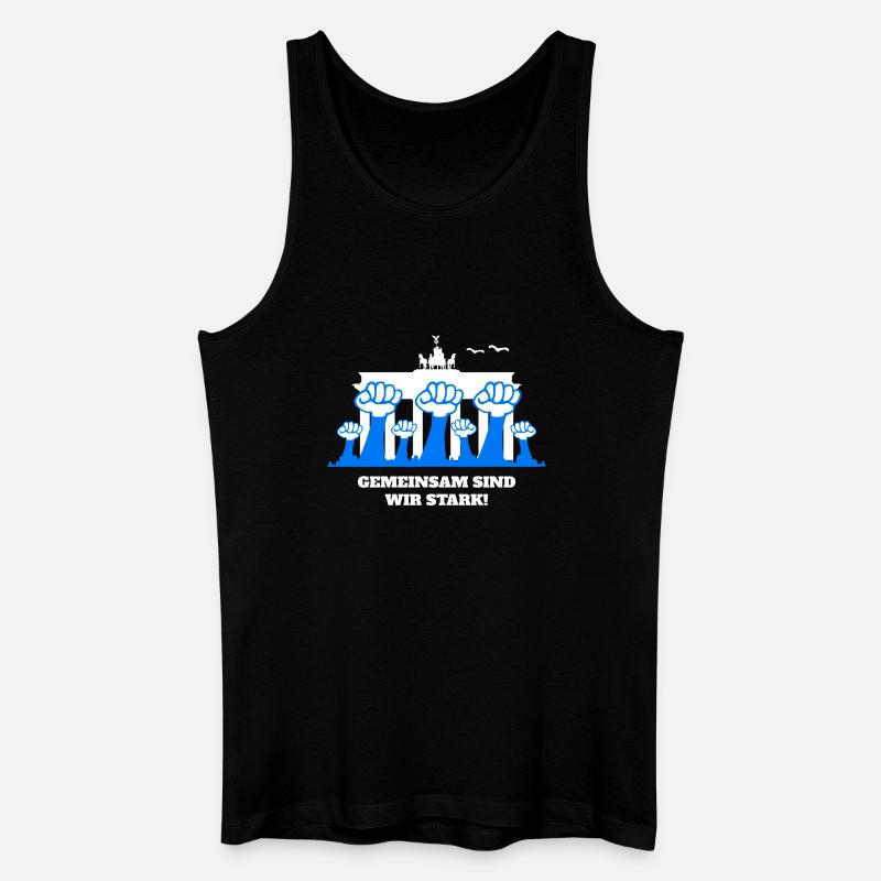 Gemeinsam sind wir Stark - Männer Bio Tank Top - Schwarz