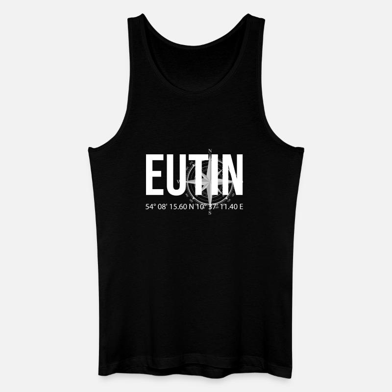 Koordinaten Eutin - Männer Bio Tank Top - Schwarz