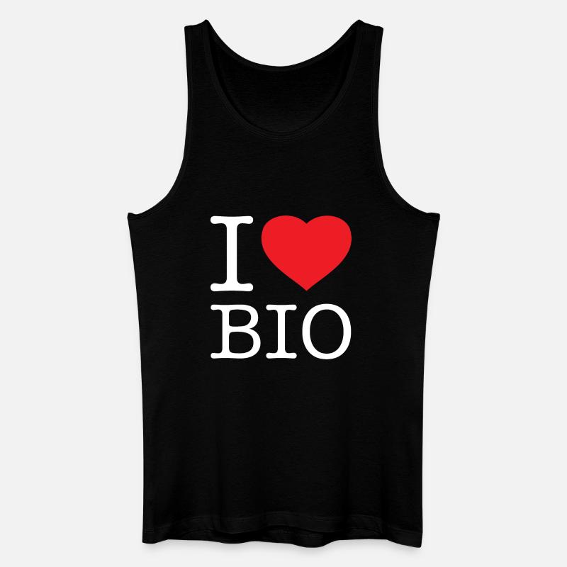 I LOVE BIO - Männer Bio Tank Top - Schwarz