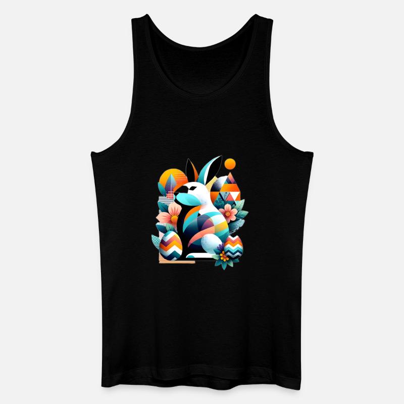 Modern Easter Graphics - Männer Bio Tank Top - Schwarz