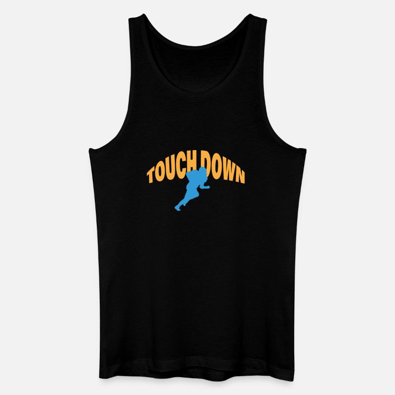 TOUCH DOWN - Männer Bio Tank Top - Schwarz
