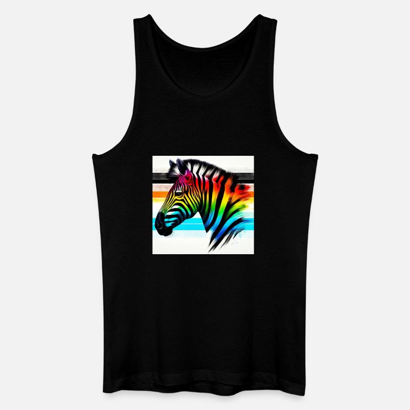 Zebra - Männer Bio Tank Top - Schwarz
