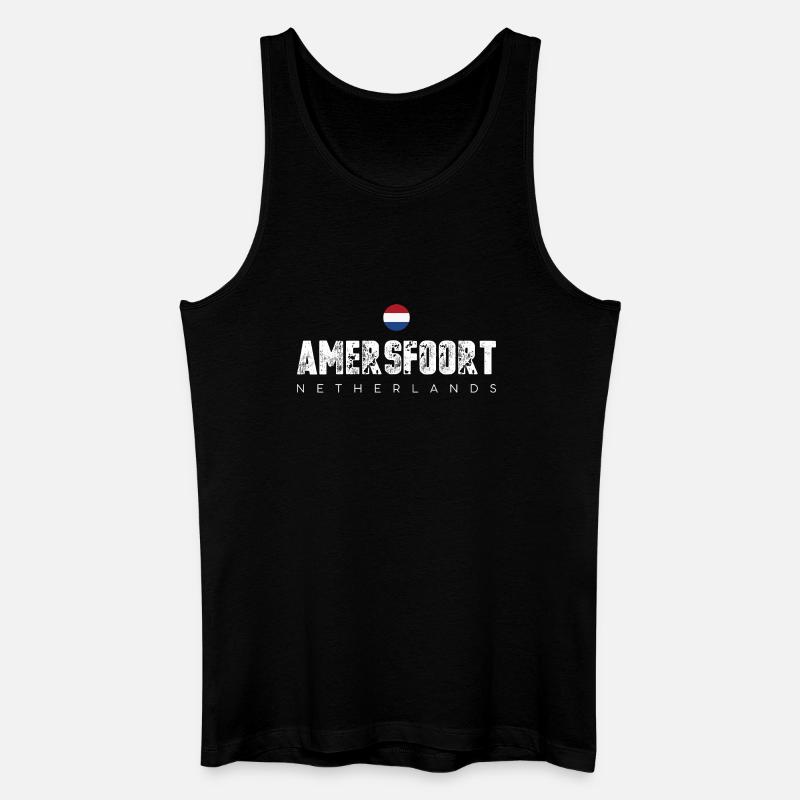 Amerfoort Netherlands Crest Tee - Men’s Organic Tank Top - black
