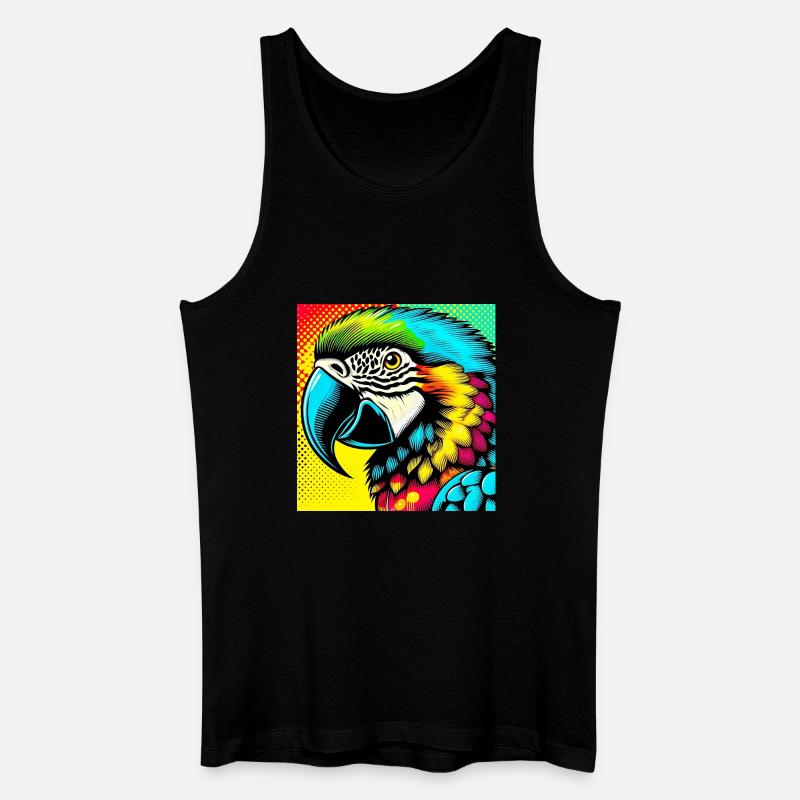 Papagei Pop Art - Männer Bio Tank Top - Schwarz
