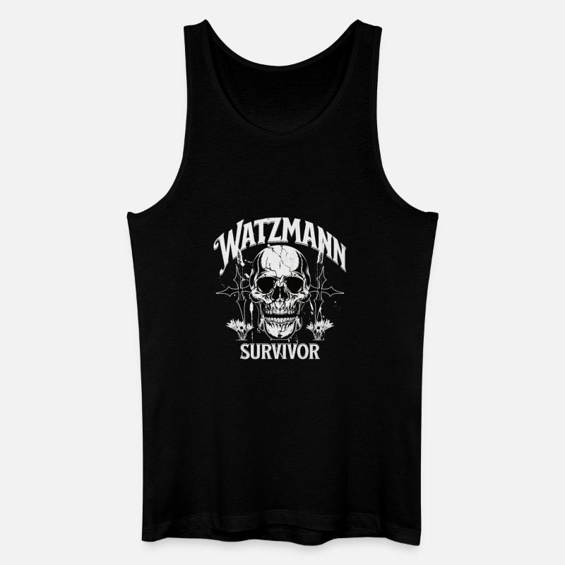 Watzmann - Survivor - Männer Bio Tank Top - Schwarz