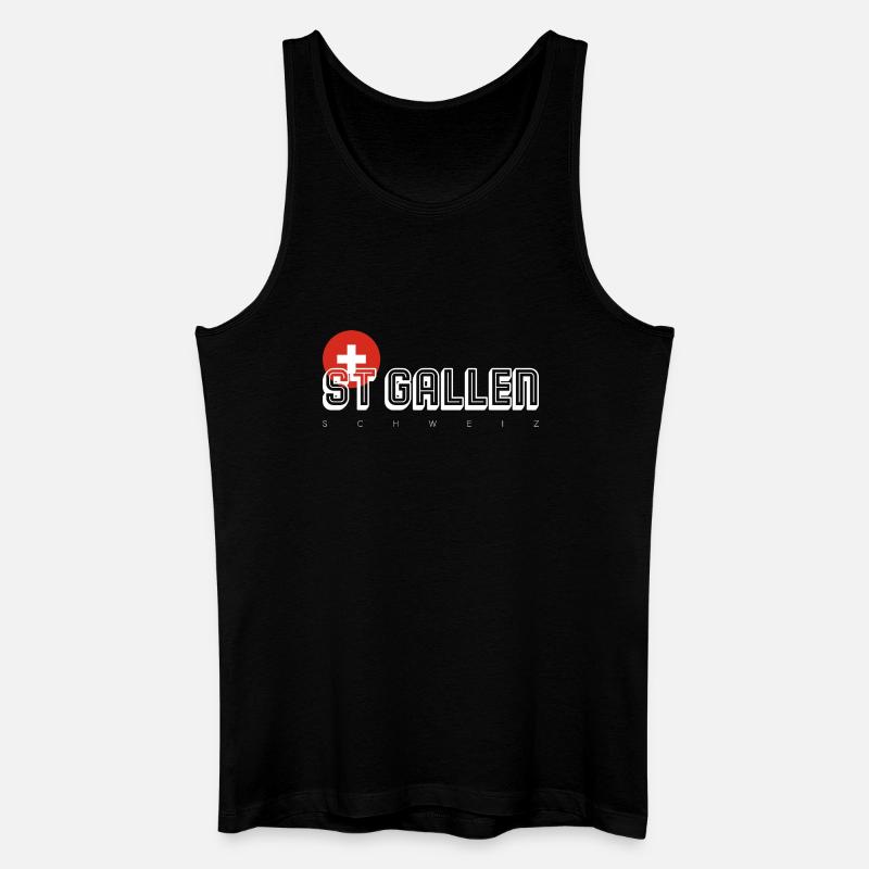 St. Gallen - Männer Bio Tank Top - Schwarz