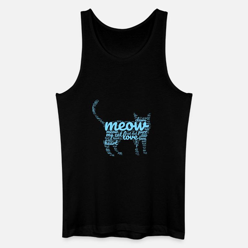 Worte von Daddy Kitty - Männer Bio Tank Top - Schwarz