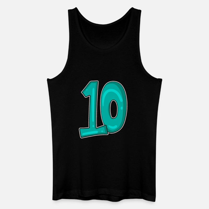 10 Zehn - Männer Bio Tank Top - Schwarz