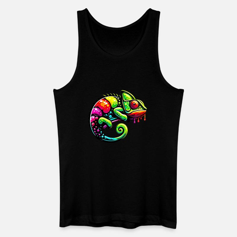 Chamäleon - Männer Bio Tank Top - Schwarz