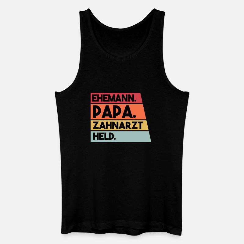 Ehemann Papa Beruf Zahnarzt Held - Männer Bio Tank Top - Schwarz