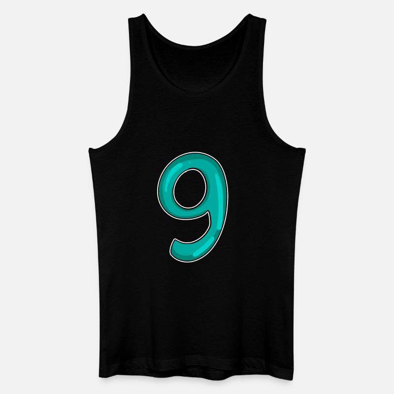 9 - Männer Bio Tank Top - Schwarz