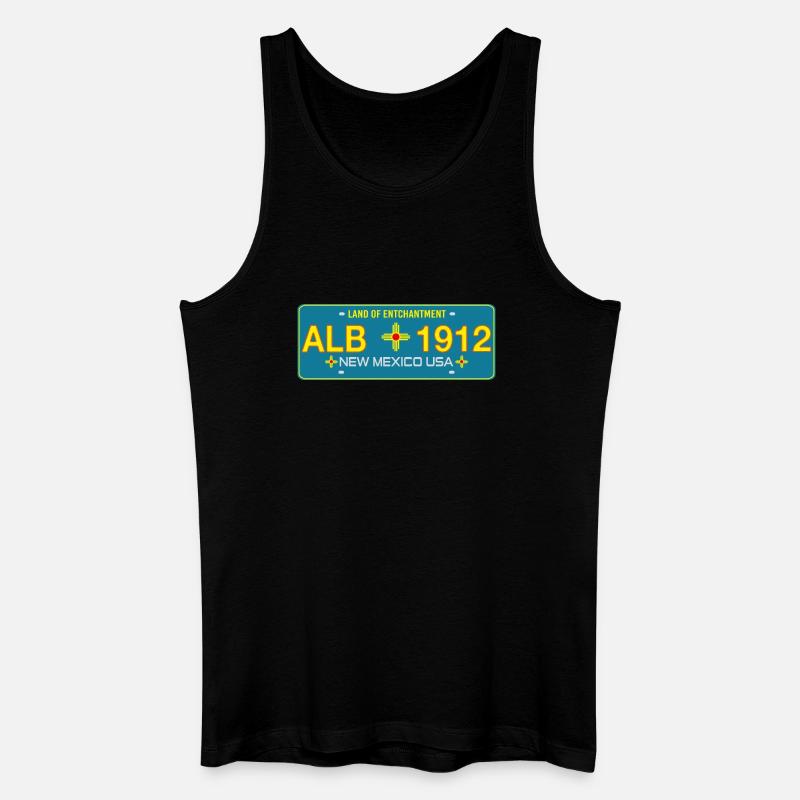 New Mexico Nummernschild Albuquerque - Männer Bio Tank Top - Schwarz