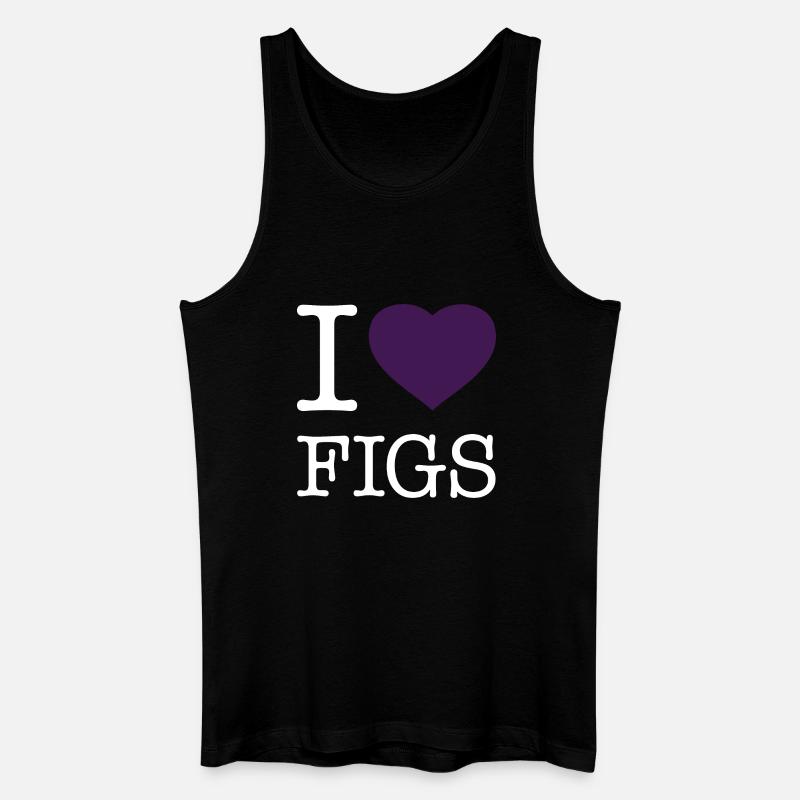 I LOVE FIGS - Männer Bio Tank Top - Schwarz