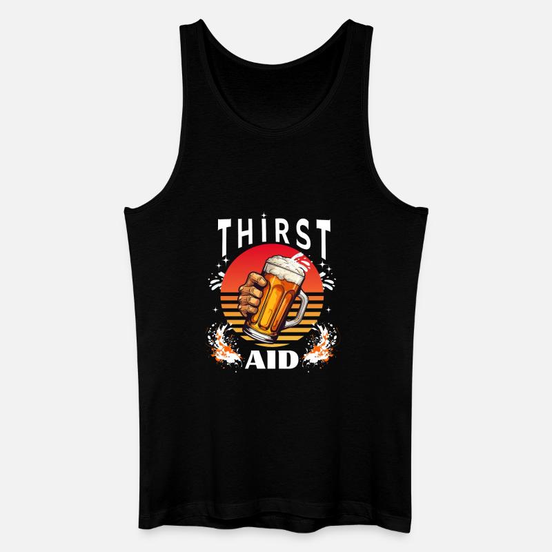 Thirst Aid - Drinking Shirt - Männer Bio Tank Top - Schwarz