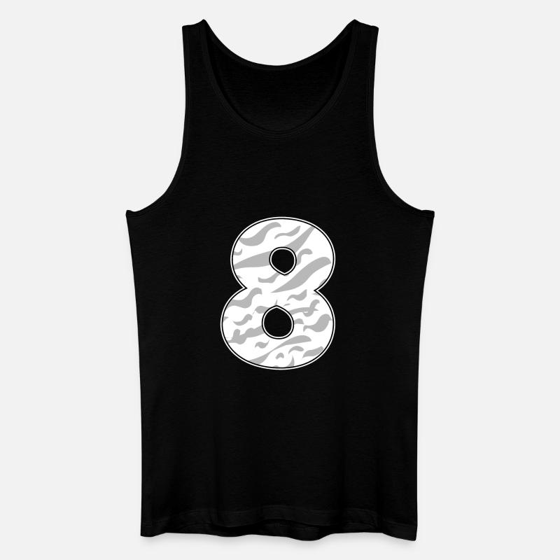 8 - Männer Bio Tank Top - Schwarz