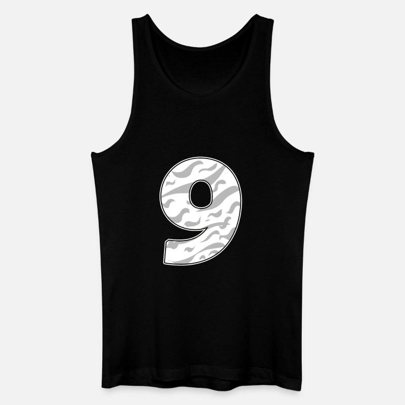 Neun - 9 - Männer Bio Tank Top - Schwarz