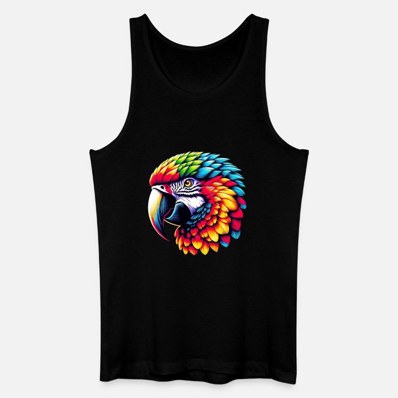Papagei - Männer Bio Tank Top - Schwarz