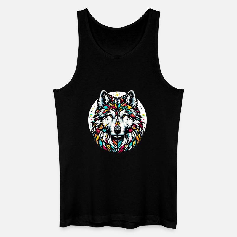 Wolf - Men’s Organic Tank Top - black