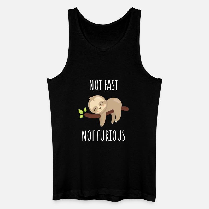 Nicht schnell, nicht wütend - Männer Bio Tank Top - Schwarz