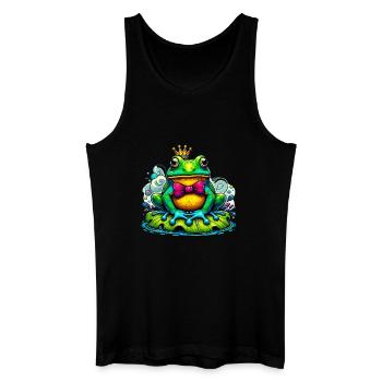 Frosch mit der Königskrone - Männer Bio Tank Top - Schwarz - Vorne