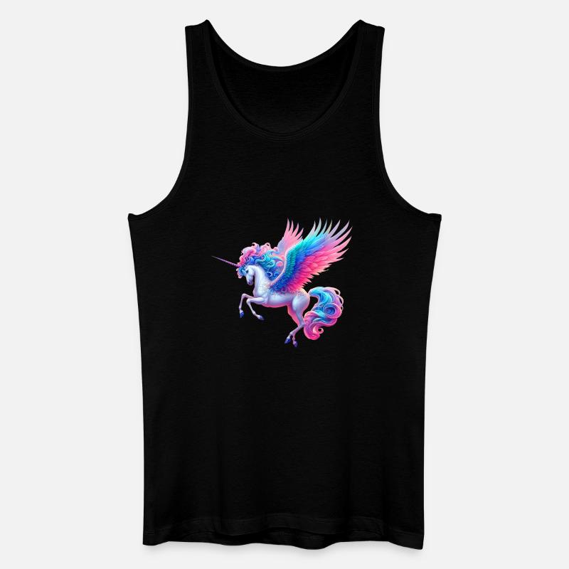 Einhorn (02) - Männer Bio Tank Top - Schwarz