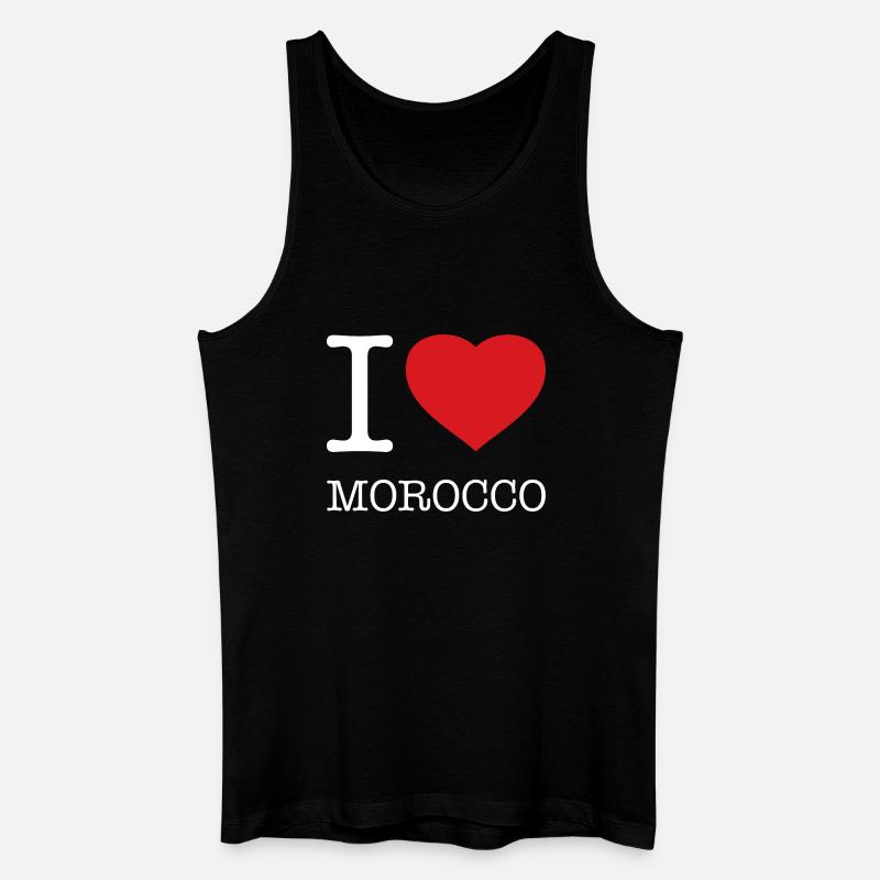 I LOVE MOROCCO Marokko - Männer Bio Tank Top - Schwarz