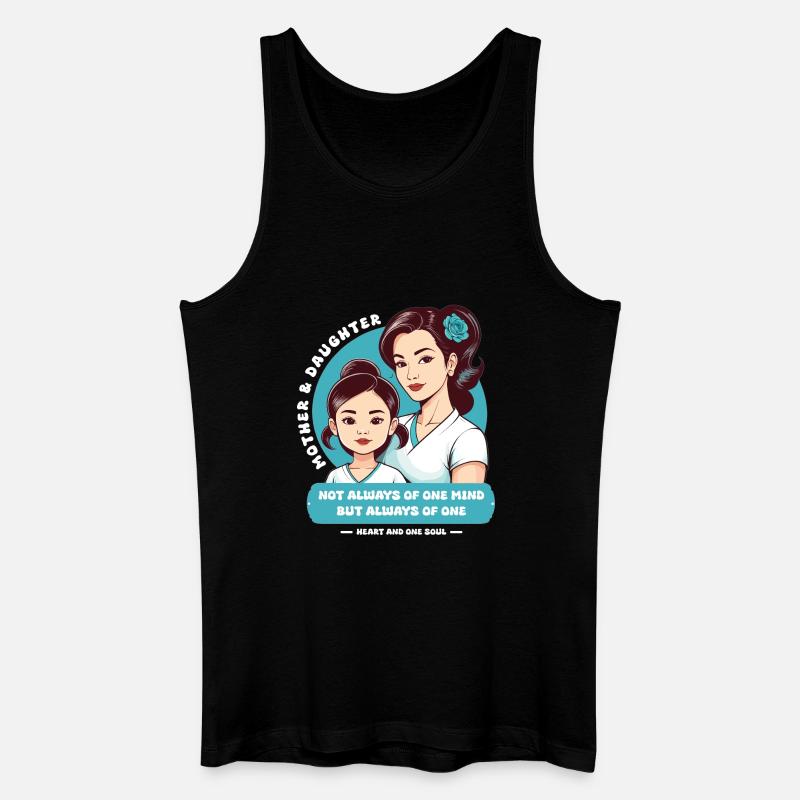 Mutter und Tochter - Männer Bio Tank Top - Schwarz